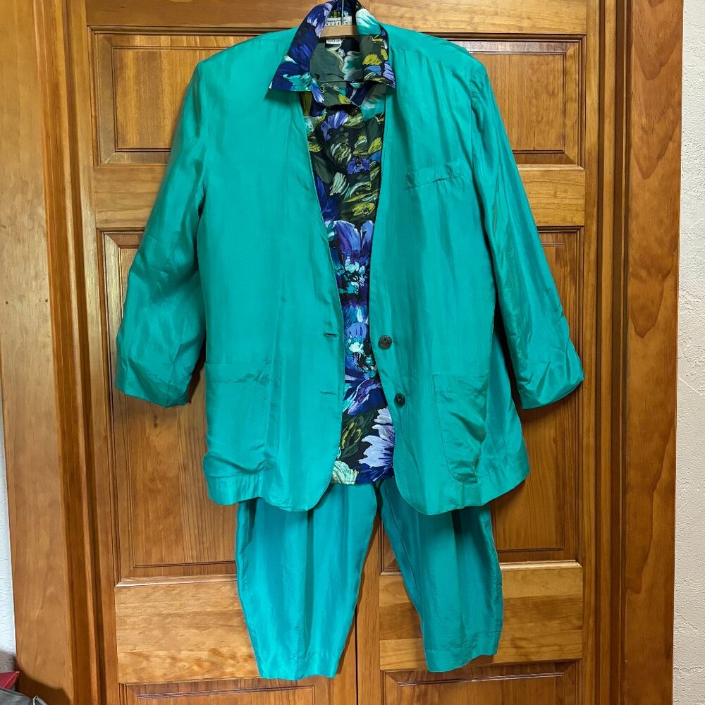 4 Piece Silk Pants Suit